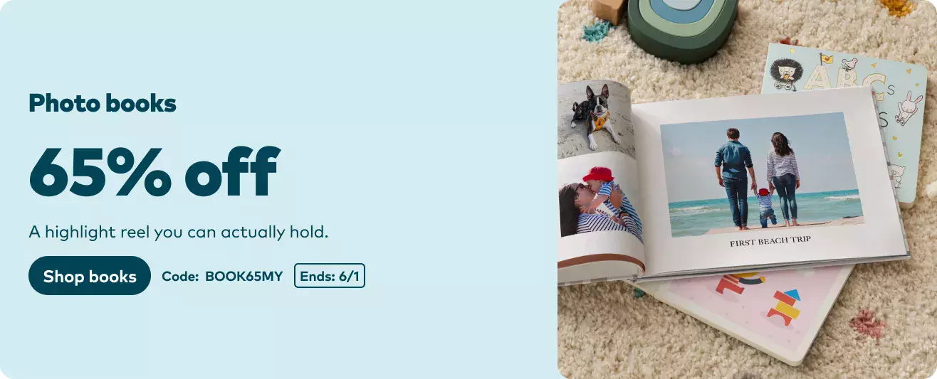 65% off Photo Books