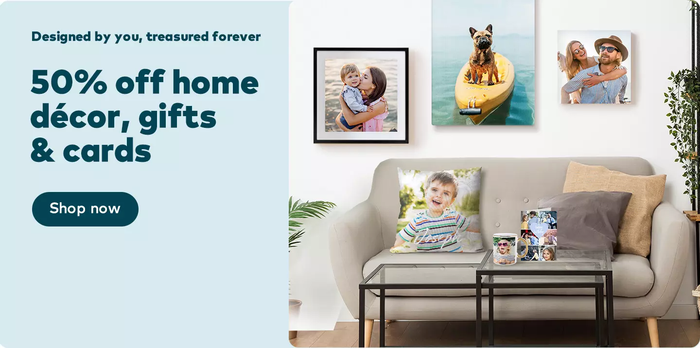 Up to 50% off gifts, cards and home decor