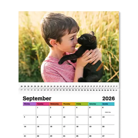 20x28cm (8x11") wall calendars