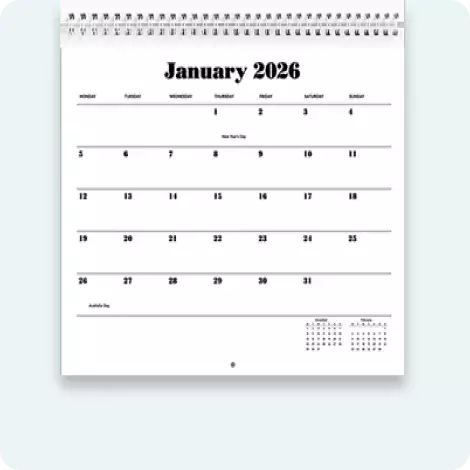 Vintage Calendar Grid