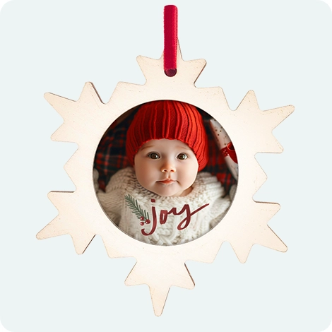 Wood Snowflake Ornament