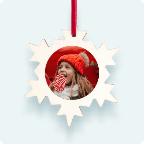 Wood Snowflake Ornament