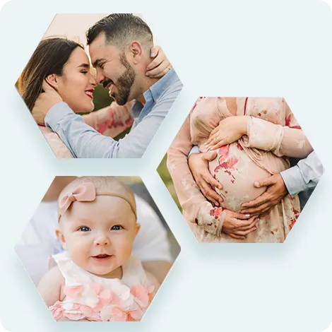 Hexagon photo tile