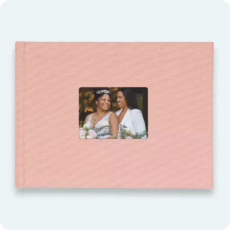 8x11 Linen Hardcover Book, Pink