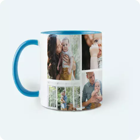 Collage Color Accent Mugs, 11oz