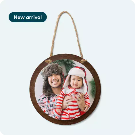 Round Wood + Acrylic Ornament