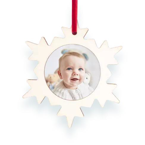 Wood Snowflake Ornament