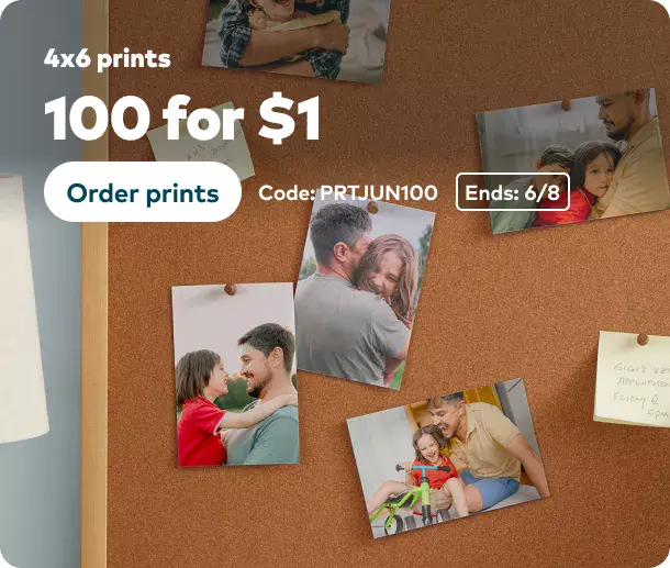 100 4x6 Prints for $1