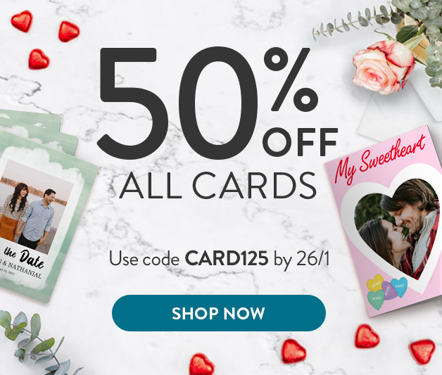 50% off cards