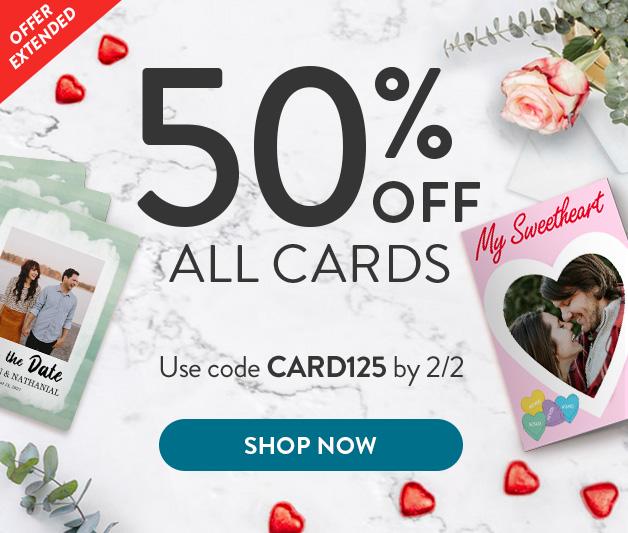 50% off cards