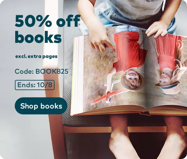 50% off photo books
