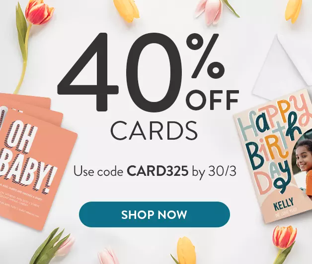 40% off cards