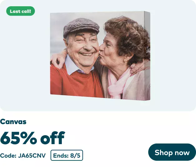 65% off Canvas Prints