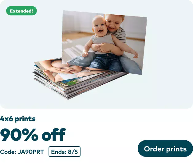 90% off 4x6 Prints