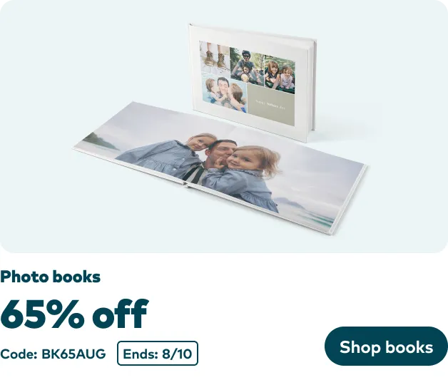 65% off Photo Books