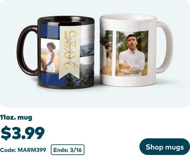 11oz. Mugs @ $3.99