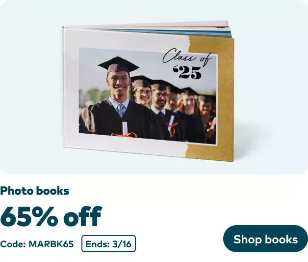 65% off Photo Books