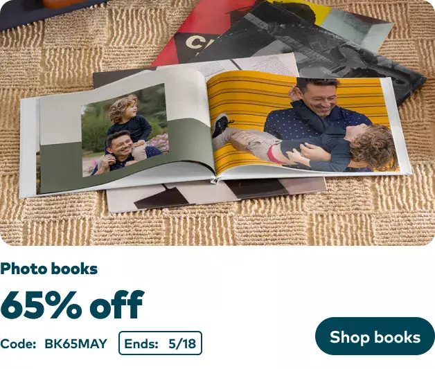 65% off Photo Books