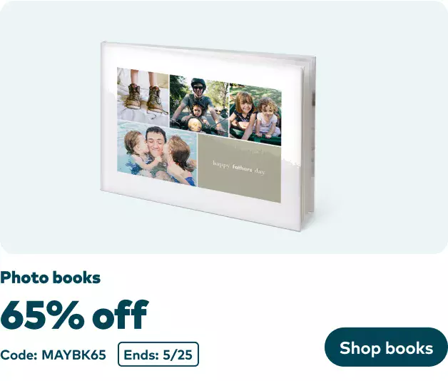 65% off Photo Books