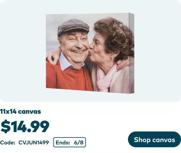 11x14 Canvas Prints now $14.99