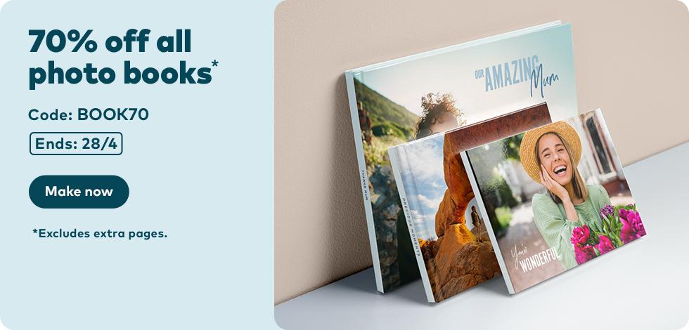 70% off all Photo Books*