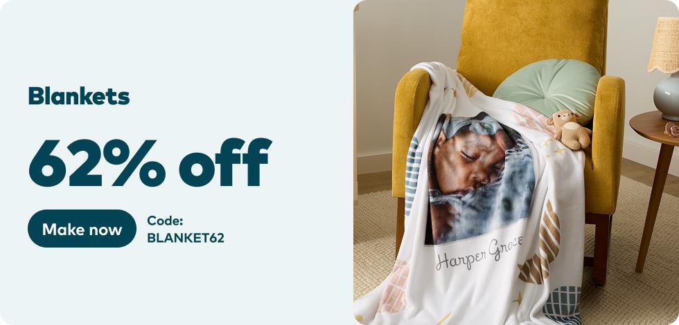 62% off all Blankets