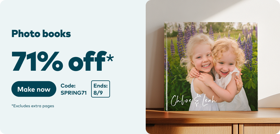 71% off all Photo Books*