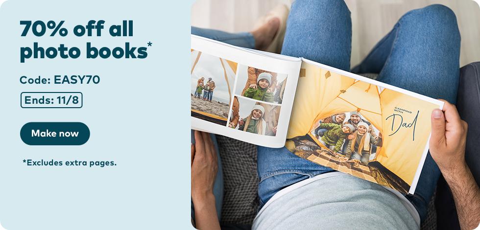 70% off all Photo Books*