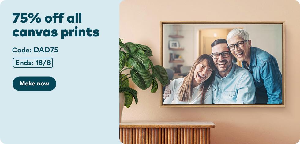 75% off all Canvas Prints