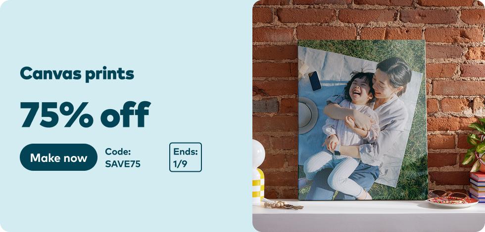 75% off all Canvas Prints
