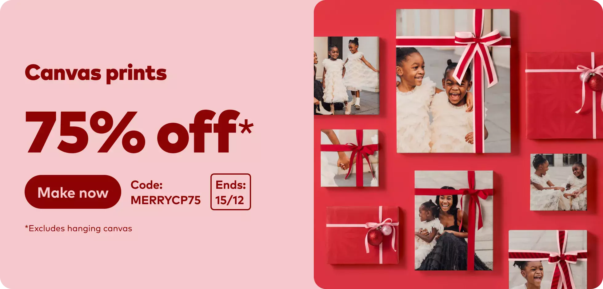75% off Canvas Prints.