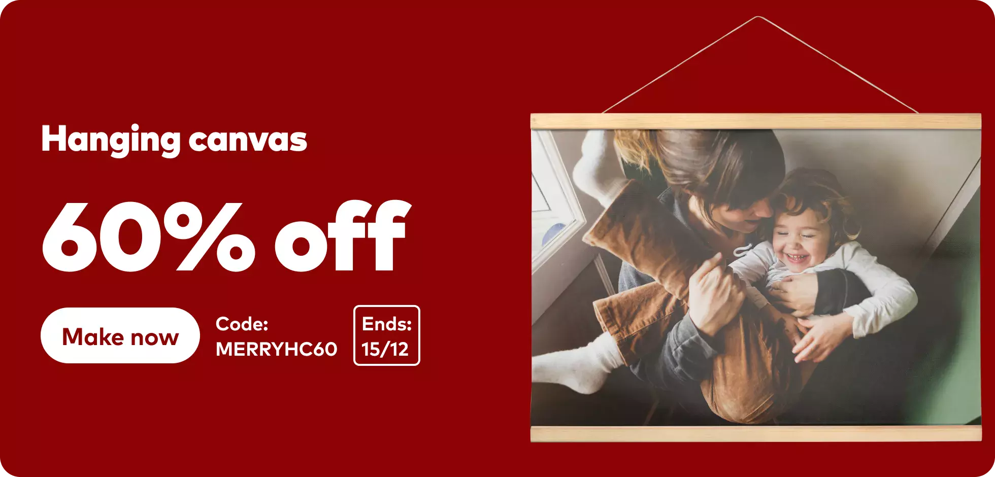 60% off Hanging Canvas.
