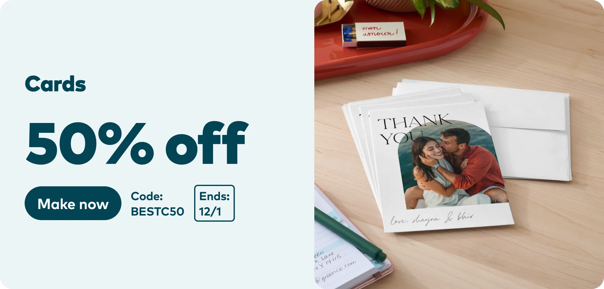 50% off Cards. Code BESTC50