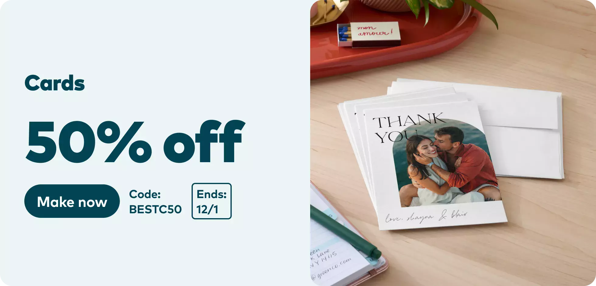 50% off Cards. Code BESTC50