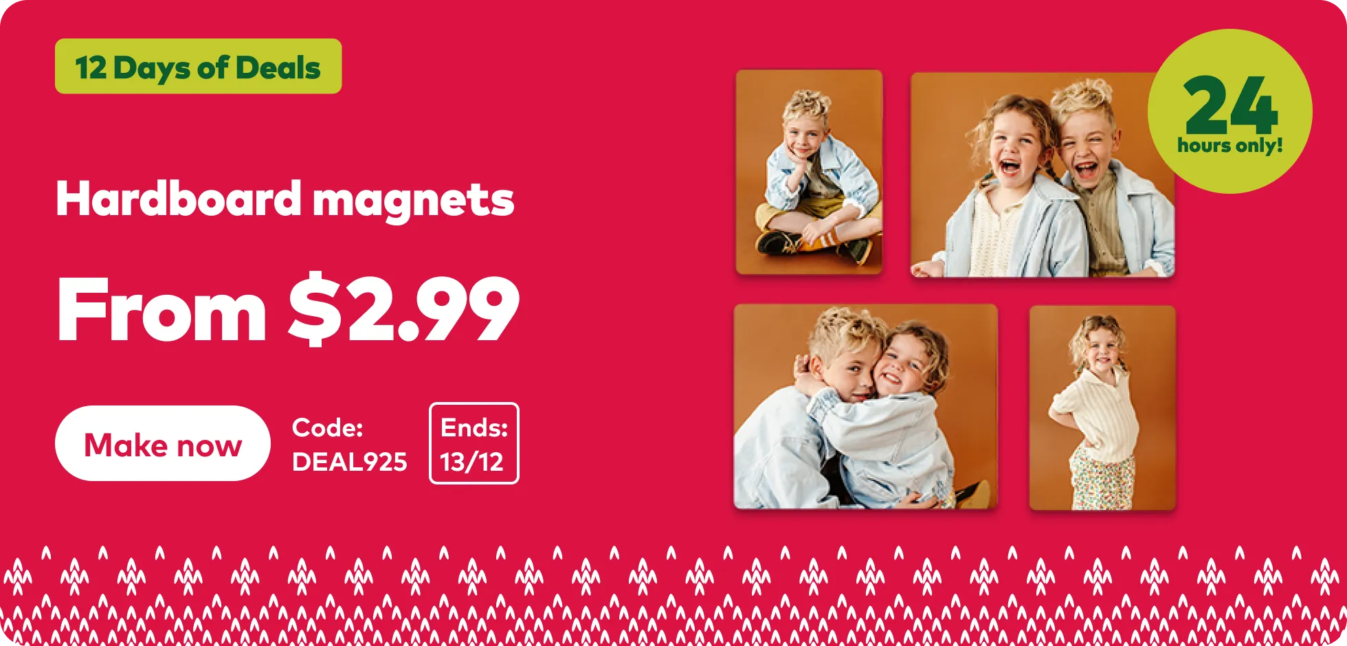 69% off Small Hardboard Magnet ($2.99)