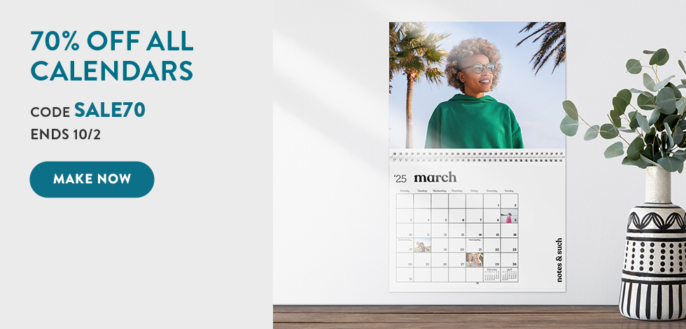 70% off all Calendars