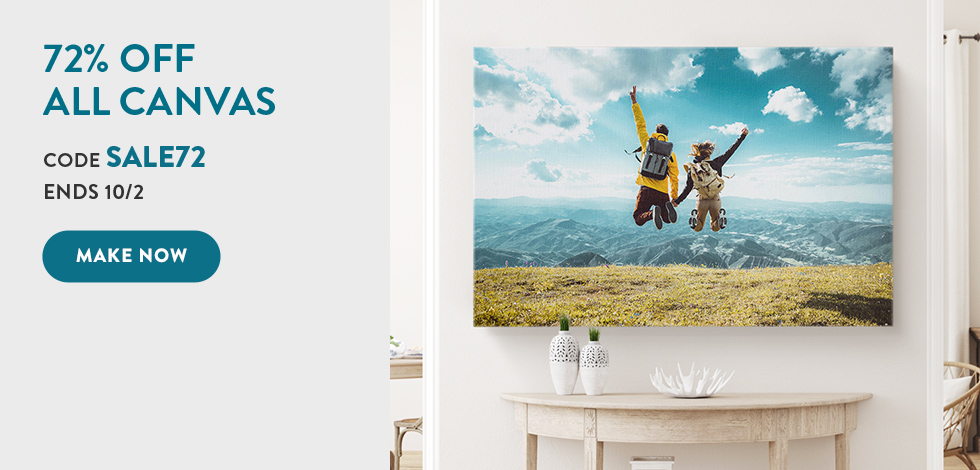 70% off all Canvas Prints