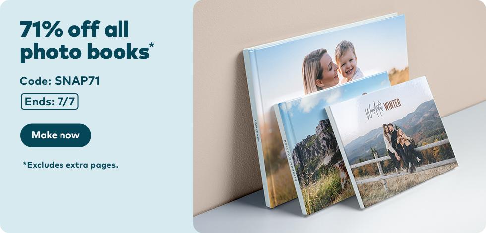 71% off all Photo Books*