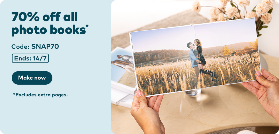 70% off all Photo Books*