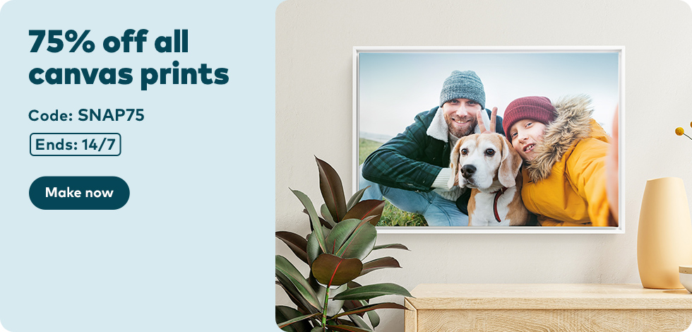 75% off all Canvas Prints