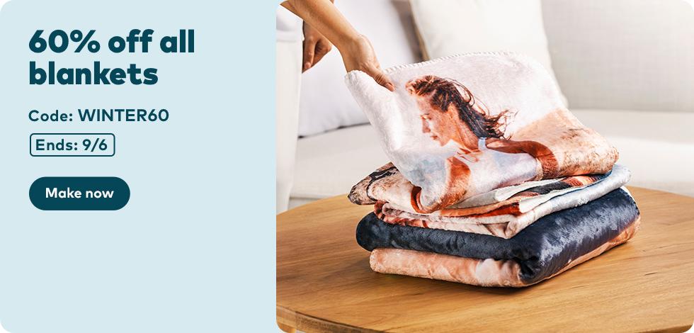 60% off all Blankets