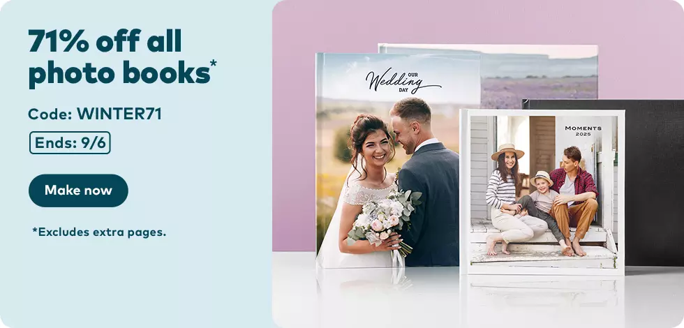 71% off all Photo Books*