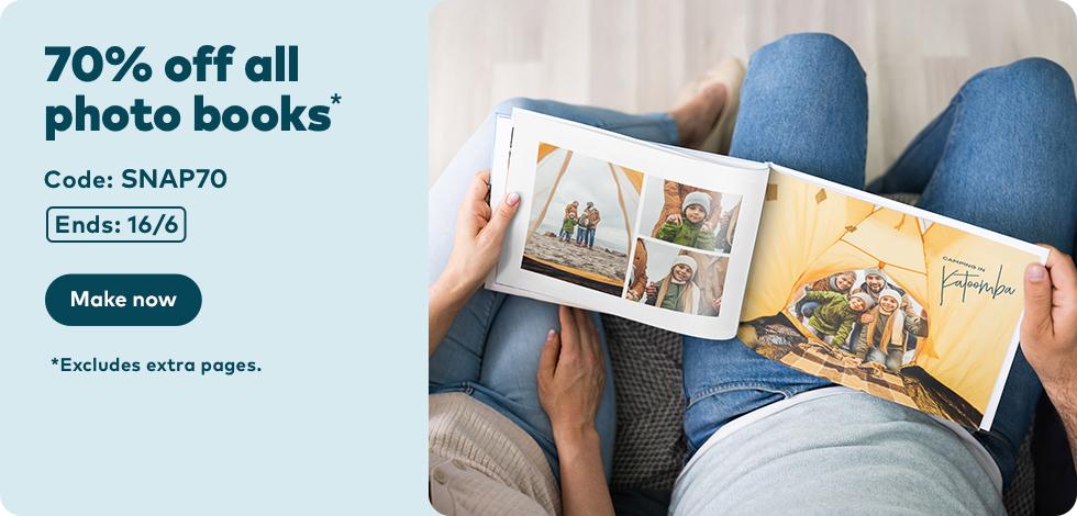 70% off all Photo Books*