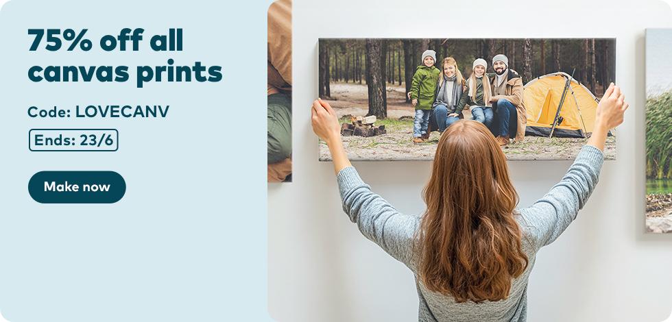 75% off all Canvas Prints