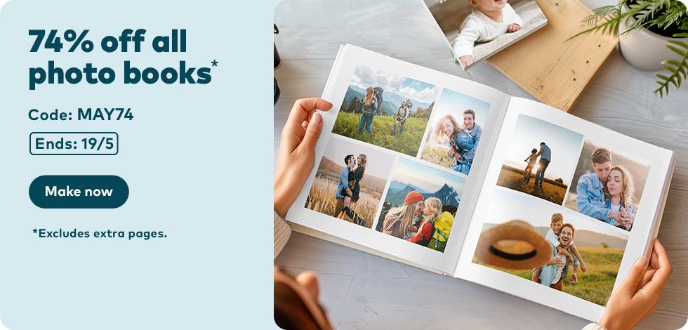 74% off all Photo Books*