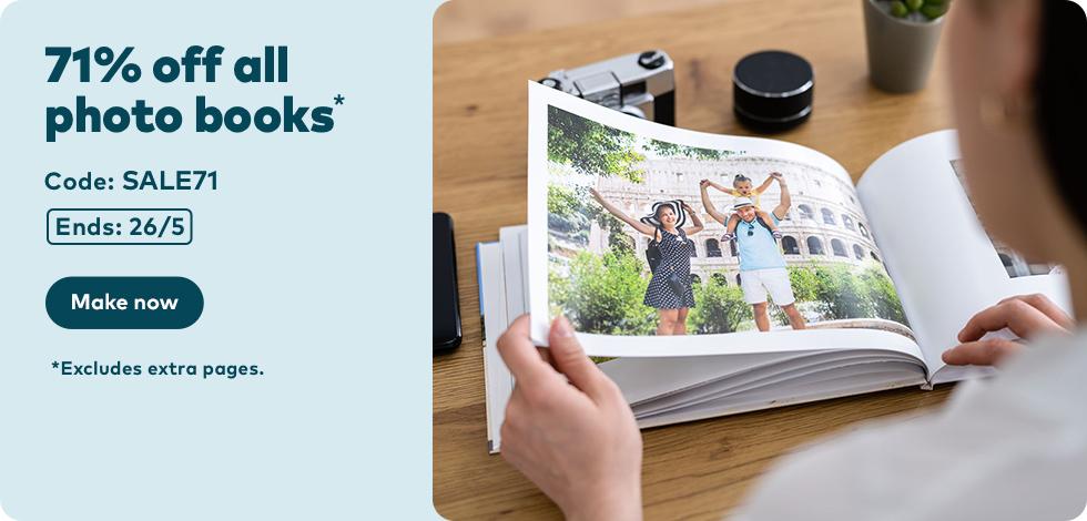 71% off all Photo Books*