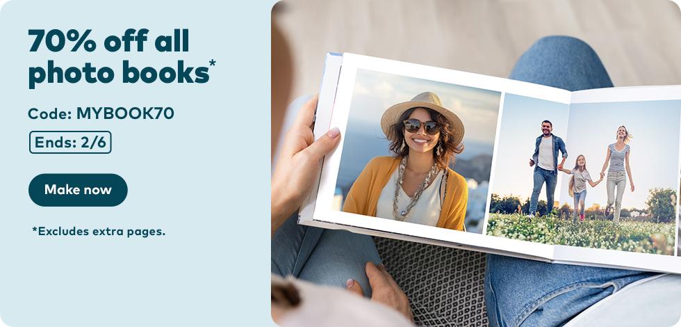 70% off all Photo Books*