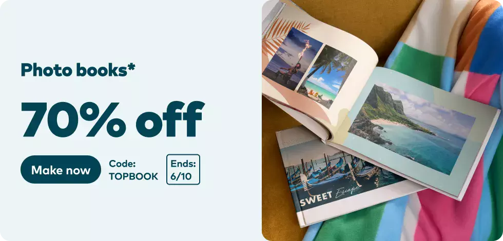 70% off all Photo Books*