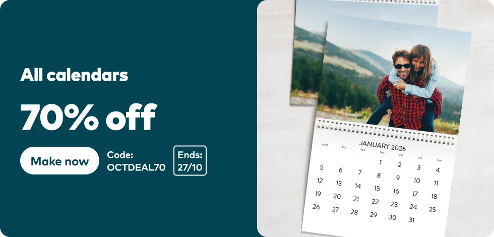 70% off all Calendars