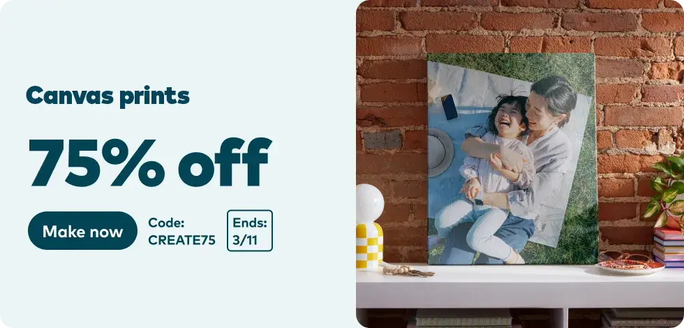 75% off all Canvas Prints
